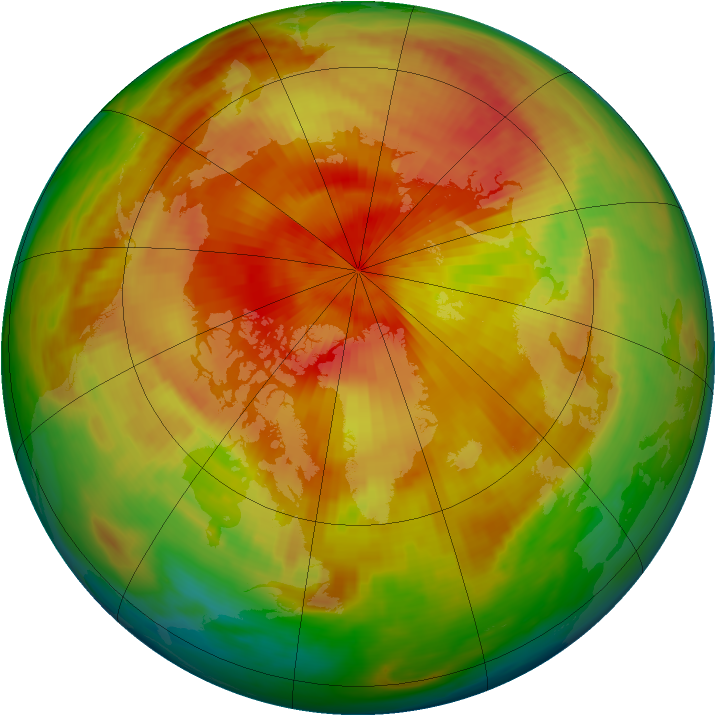 Arctic ozone map for 09 April 1983